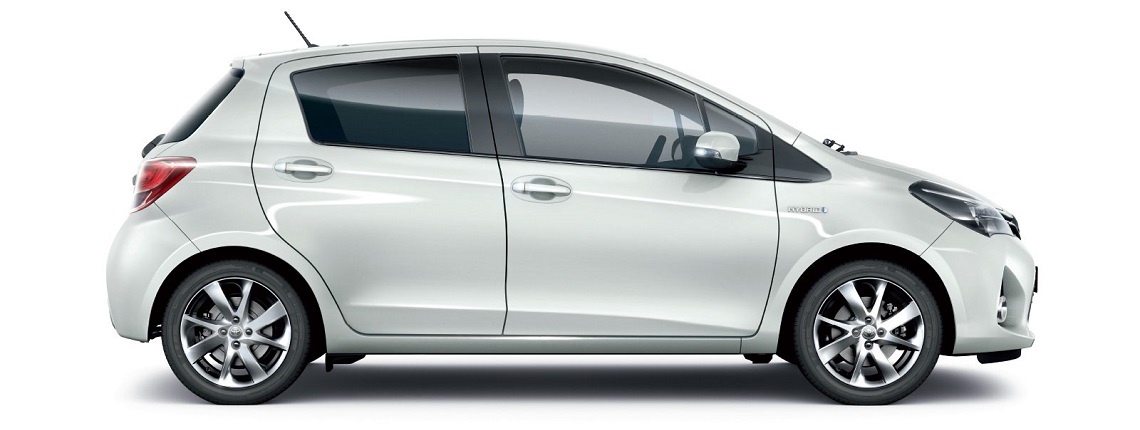 Toyota Yaris 2014 Side Hvid 1140X430